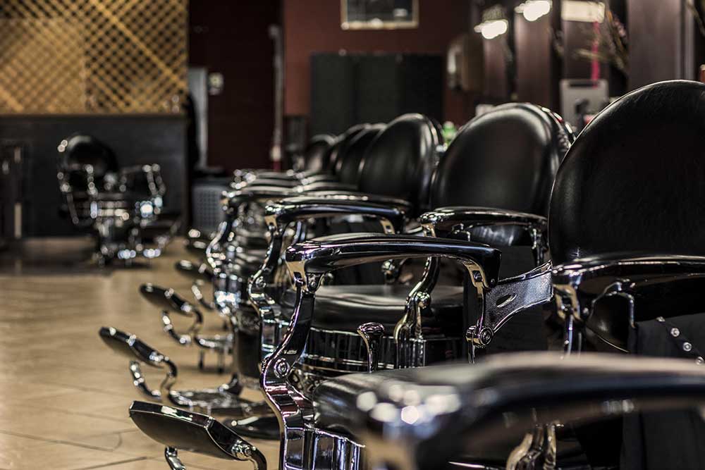 line view of mike barbershop vintage chairs